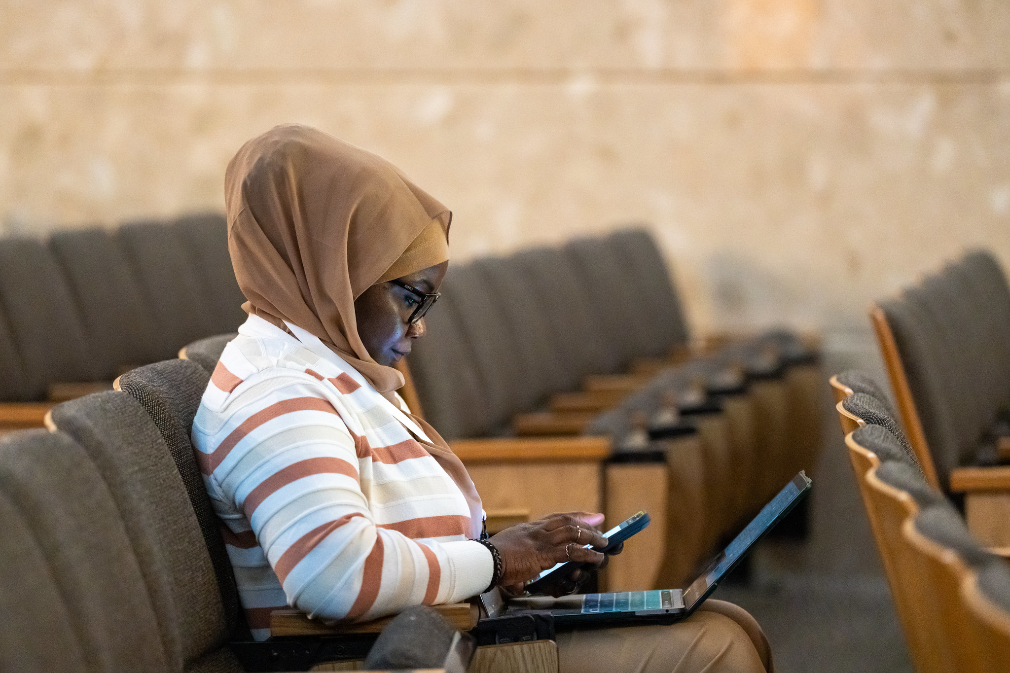 person on a laptop searching the web