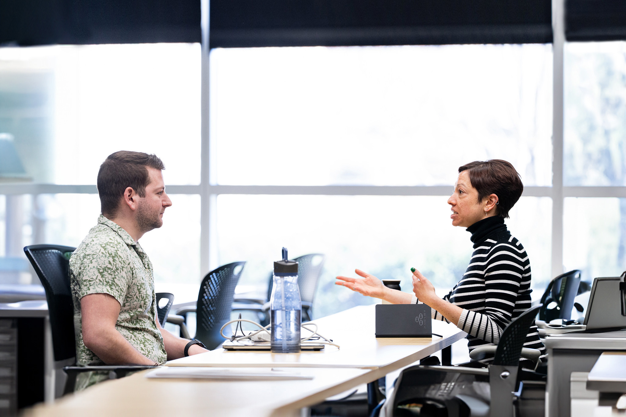 group of people having a roundtable discussion