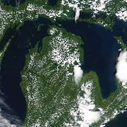 satellite view of Michigan