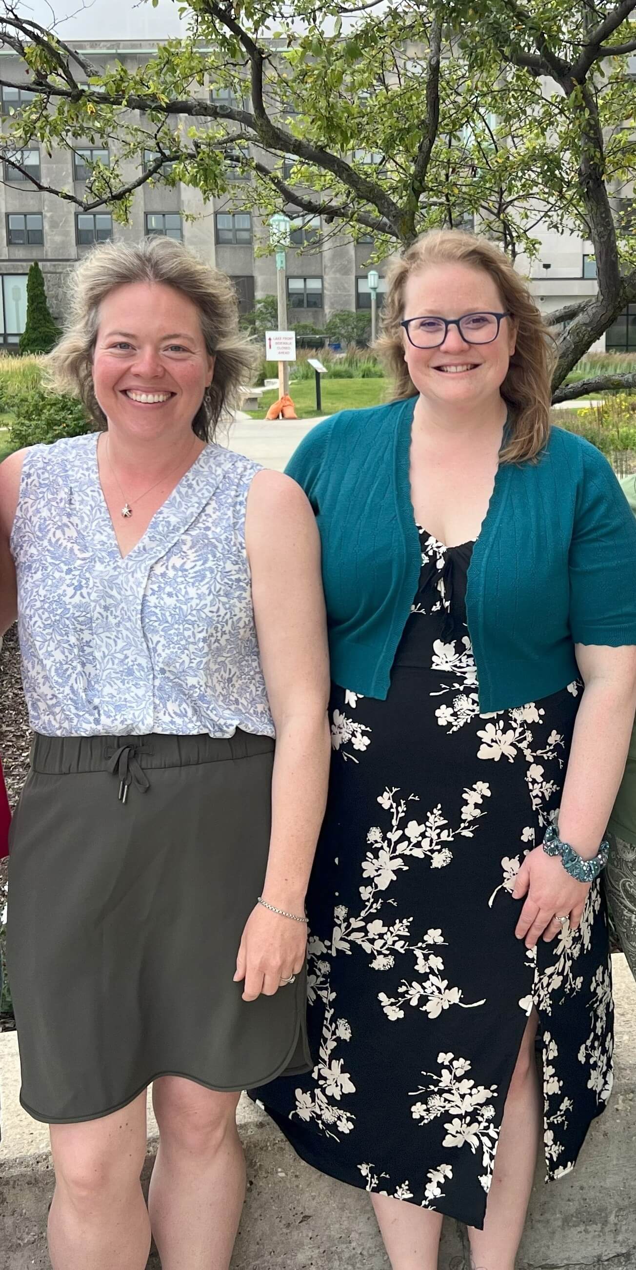 Elizabeth Schultheis (left) and Melissa Kjelvik (right) lead the Data Nuggets program at Michigan State University’s W.K. Kellogg Biological Station.