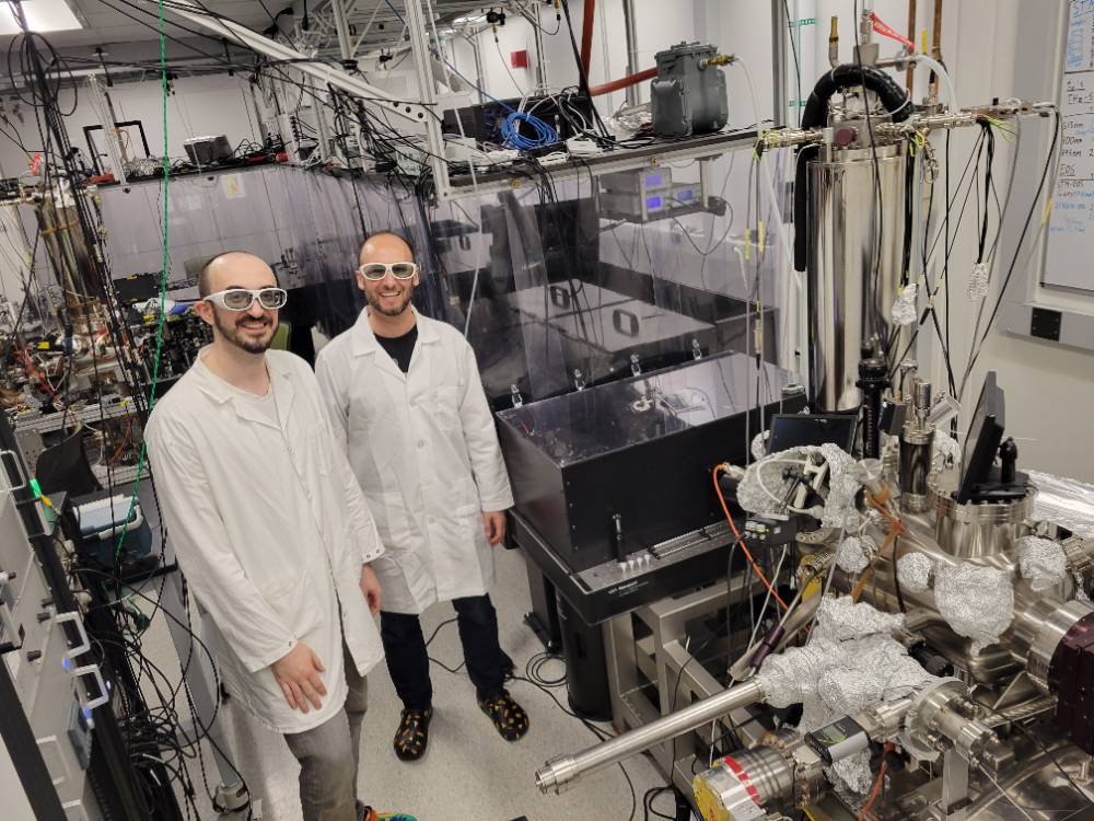 Tyler Cocker and Vedran Jelic in the Cocker Group Lab