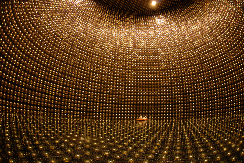 Inside the Super-Kamiokande detector
