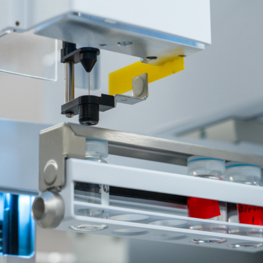 Close up of mass spec instrumentation