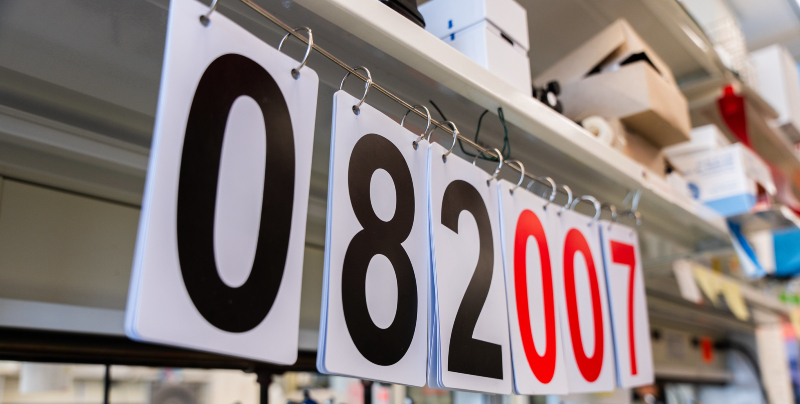 Flip number cards to keep track of the e.coli generations