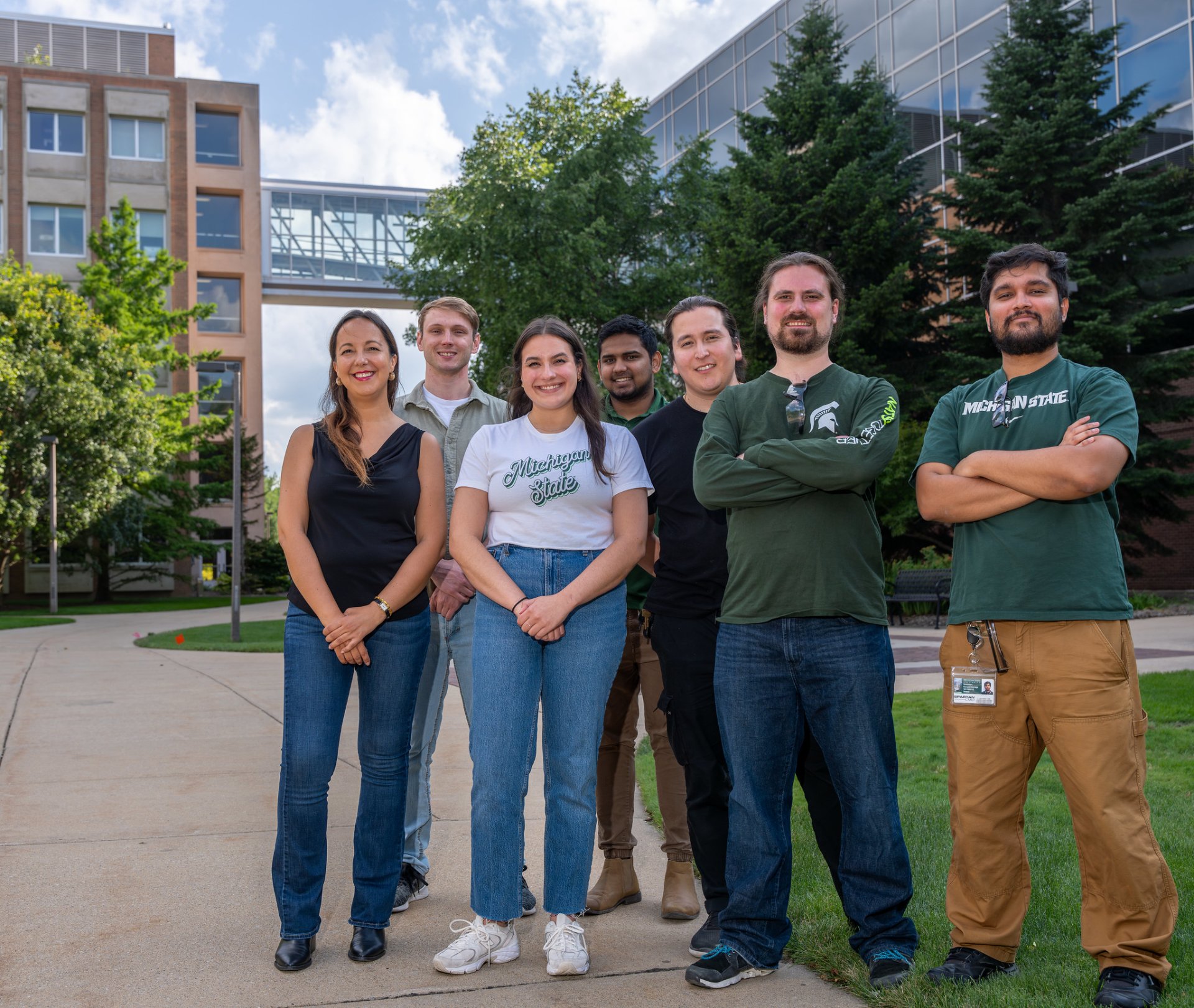 Group of grad students with their professor