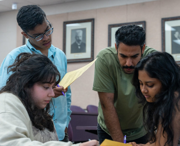 Students studying