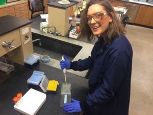 Image of Corinn Rutkoski in the lab.
