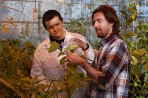 Image of student researchers in Rob Last lab.