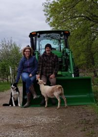 Image of Frederi Viens and Carolyn Johnston at their farm in Laingsburg, Mich.