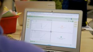 Image of student using graphing tool on the computer from the project's digital platform.