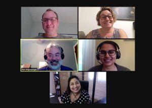 Screen shot of all team members involved in the study