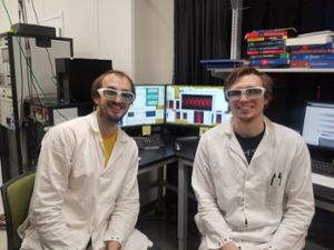 Postdoctoral scholar Vedran Jelic (left) and graduate student researcher Spencer Ammerman (right). 